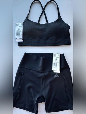 NWT Adidas x Entire Studios Workout Set S Rib Bra ClimaCool Shorts